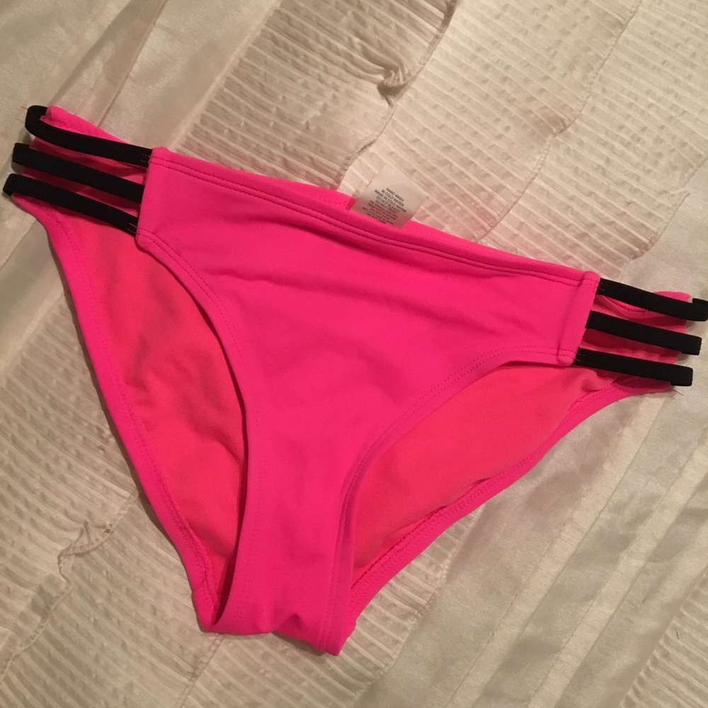 Never worn. Hot Pink bikini bottoms.  medium